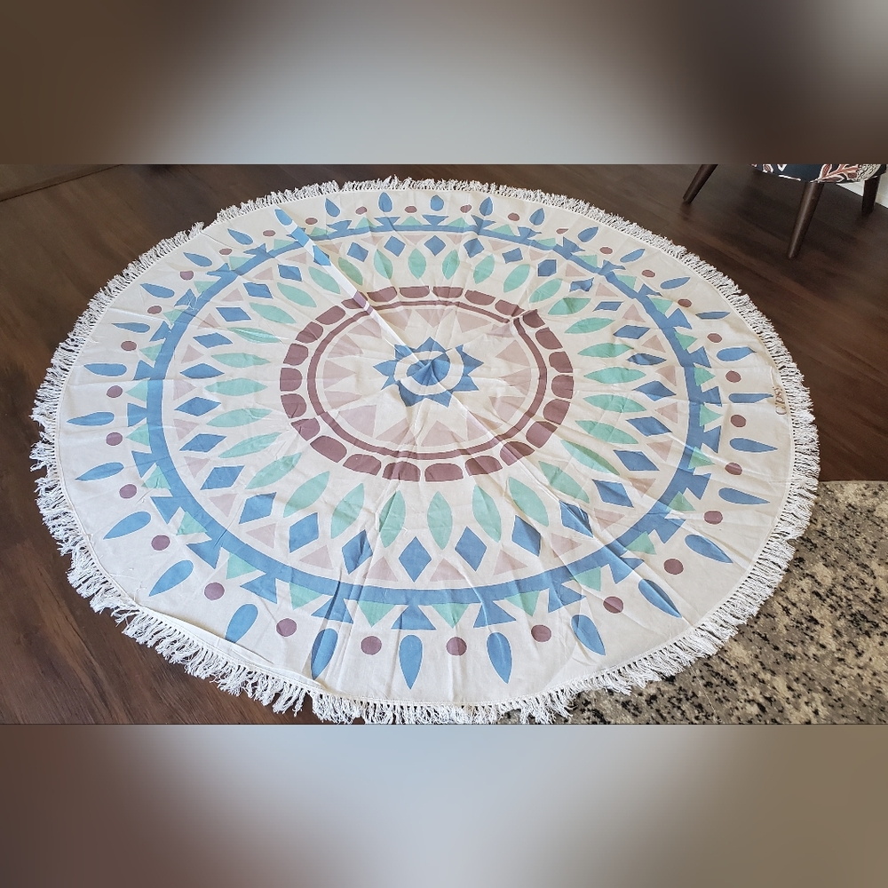 Round Gypsy 05 Picnic Blanket for Concerts Beach Hippie Boho Bohemian Vibes